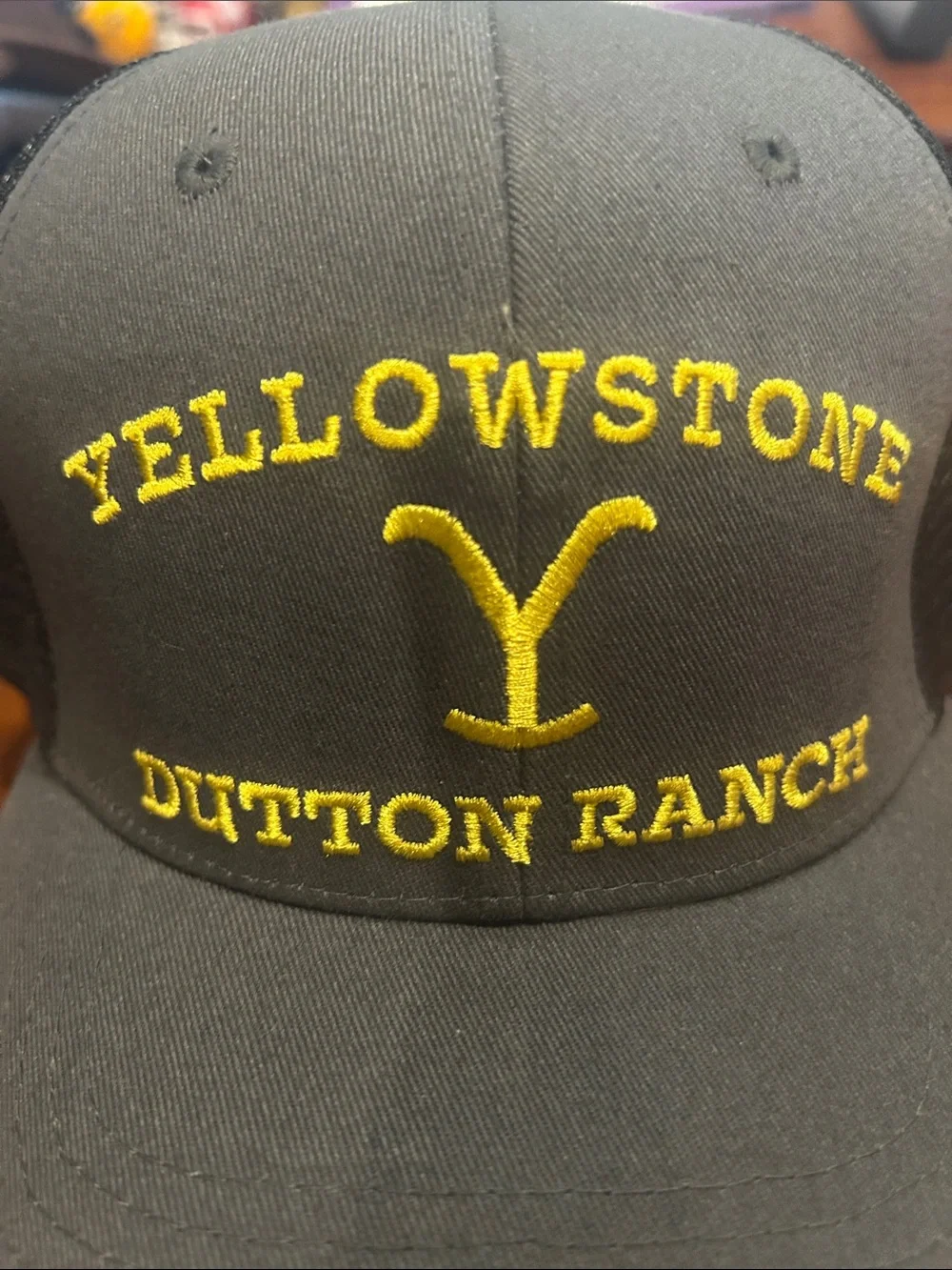 Yellowstone Dutton Ranch Trucker Hat - Gray Black & Yellow Brand New With Tags!